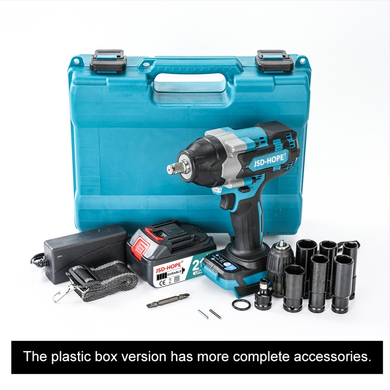 Електрически гаечен ключ - комплект, презареждаема литиева батерия, 220V, крутящ момент 600, удари 3500