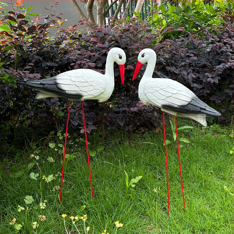 Пластмасово декоративно украшение във формата на птица за открита градина, PE материал, Blow molding, пасторален стил, симулирано животно