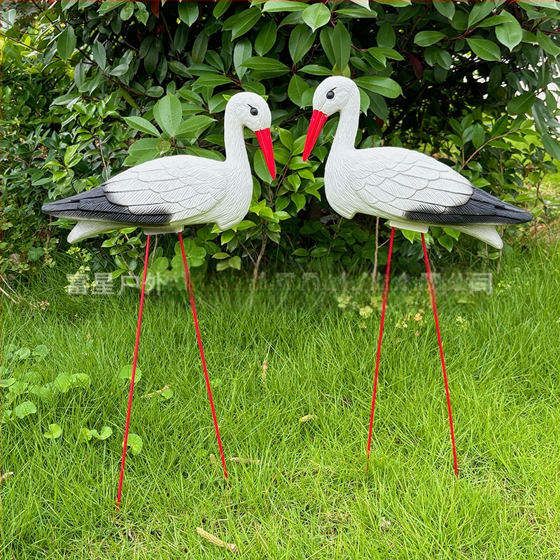 Пластмасово декоративно украшение във формата на птица за открита градина, PE материал, Blow molding, пасторален стил, симулирано животно