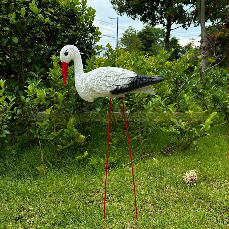 Пластмасово декоративно украшение във формата на птица за открита градина, PE материал, Blow molding, пасторален стил, симулирано животно