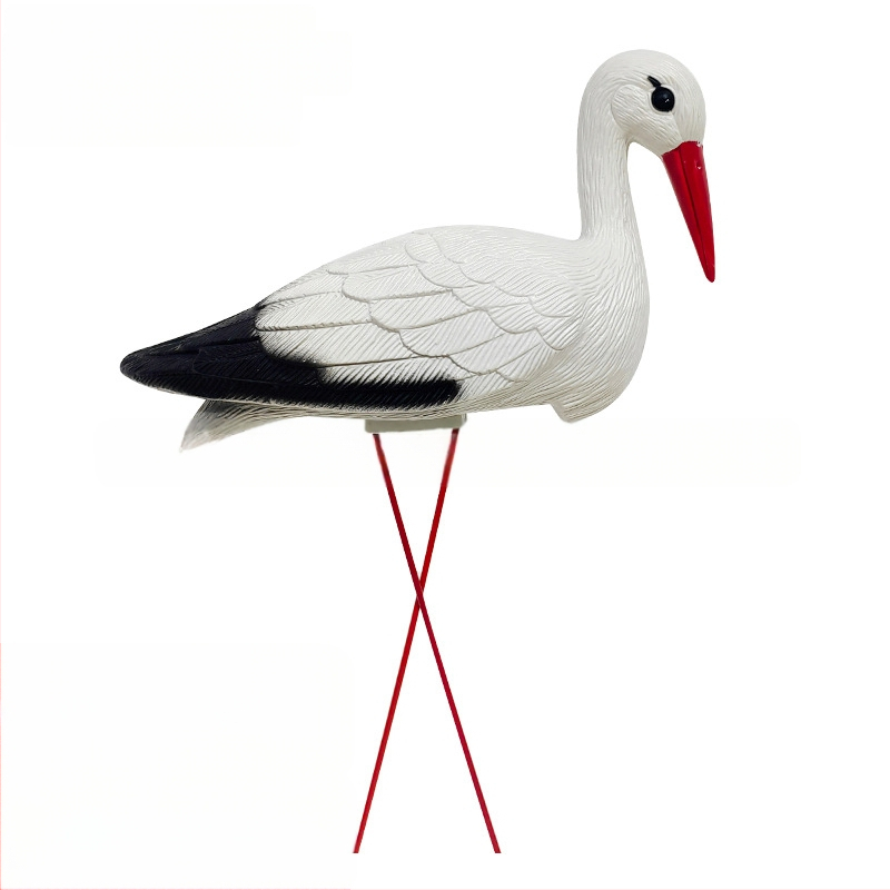 Пластмасово декоративно украшение във формата на птица за открита градина, PE материал, Blow molding, пасторален стил, симулирано животно