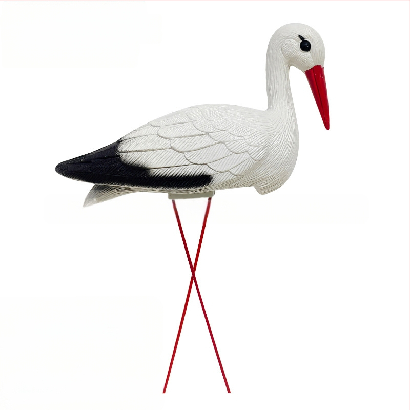 Пластмасово декоративно украшение във формата на птица за открита градина, PE материал, Blow molding, пасторален стил, симулирано животно