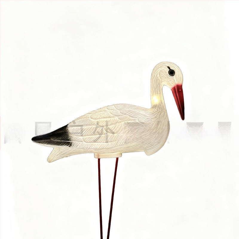 Пластмасово декоративно украшение във формата на птица за открита градина, PE материал, Blow molding, пасторален стил, симулирано животно