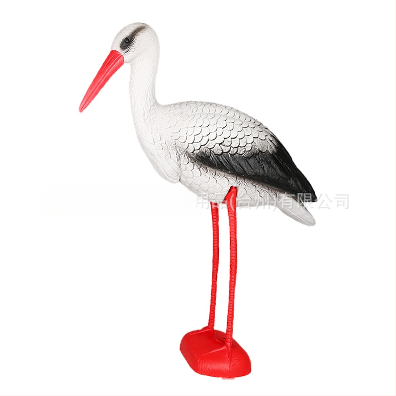 Пластмасово декоративно украшение във формата на птица за открита градина, PE материал, Blow molding, пасторален стил, симулирано животно