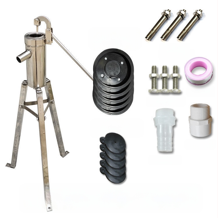 Удължен и удебелен воден кладенец от неръждаема стомана със скоба за домашна кладенчова помпа (ръчна)