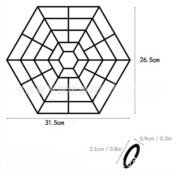 Šešiakampė plūduriuojanti tvenkinio apsaugos tinklas, plastmasinis, 20 vnt