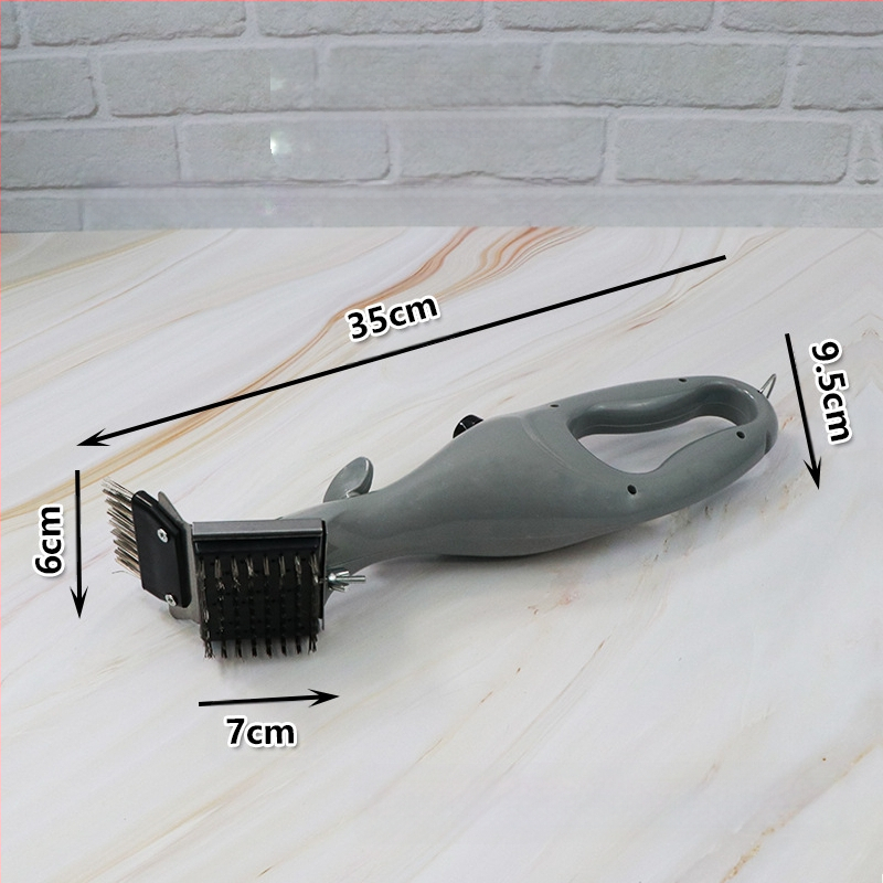 Grila birste ar nerūsējoša tērauda rokturi un tērauda stieņiem – neregulārs stils, iepakojumā 36 gab.