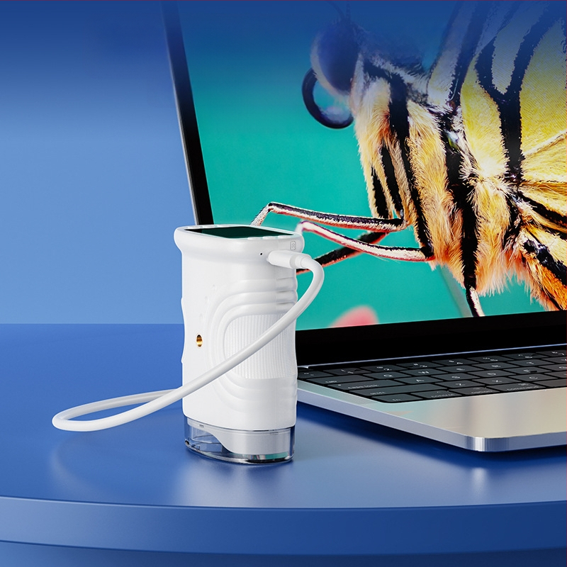 Παιδικό φορητό μικροσκόπιο – Υψηλής Ευκρίνειας, Ηλεκτρικό, Σιλικόνη Εκπαιδευτικό Παιχνίδι για Βιολογία/Χημεία (7–14 ετών)