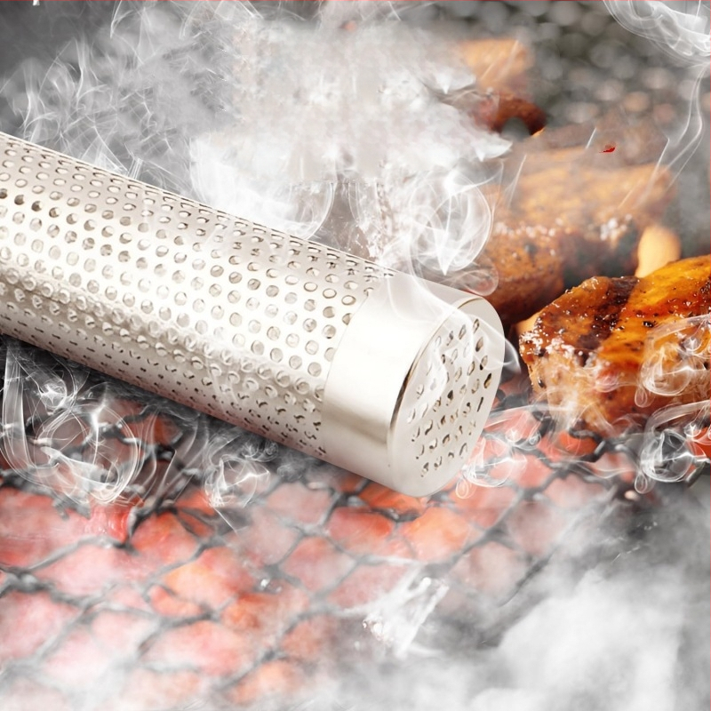 Nerūdijančio plieno rūkimo vamzdelis kepimui kepsninėms, daugkartinis naudojimas, logotipo spauda prieinama, ženklas HEGNMING-MADE