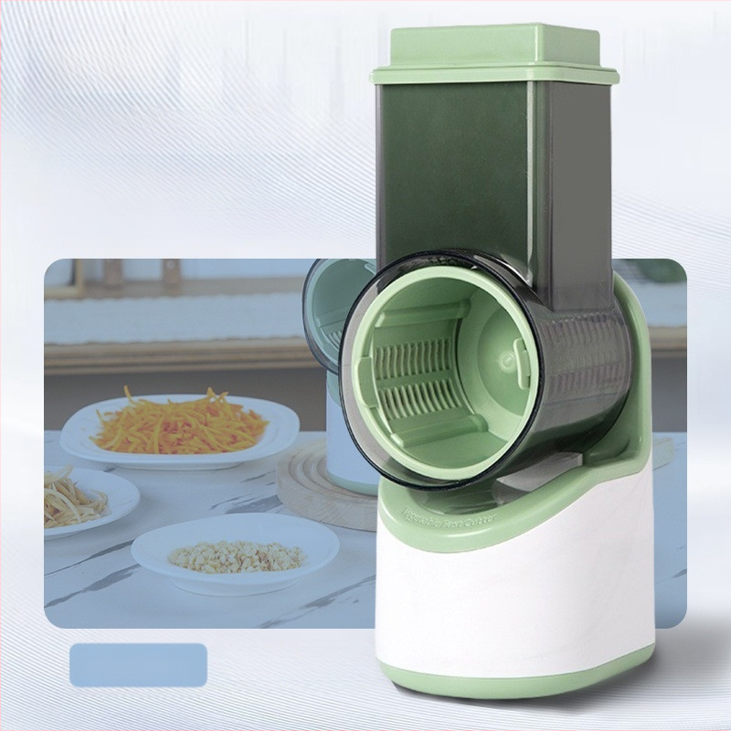 Elektrinis daugi funkcinis daržovių pjaustytuvas su tarkavimo ir pjaustymo ašmenimis, ABS medžiaga, namų naudojimui