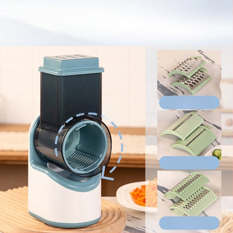 Elektrinis daugi funkcinis daržovių pjaustytuvas su tarkavimo ir pjaustymo ašmenimis, ABS medžiaga, namų naudojimui