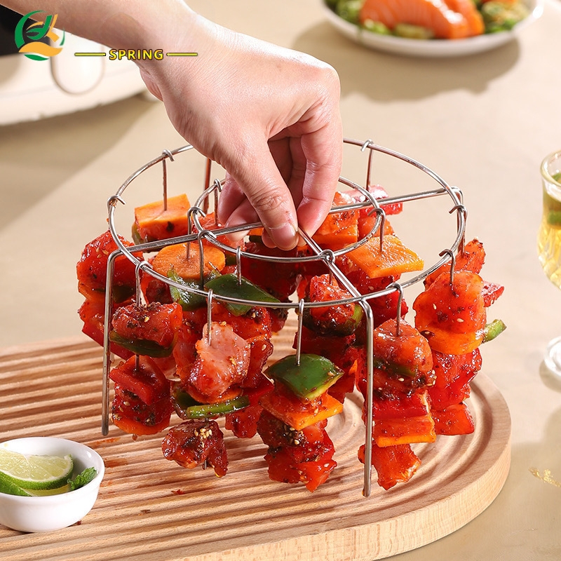 Laikiklis šašlykams be aliejaus orkaitėje – V formos, vertikalus, 304 nerūdijančio plieno