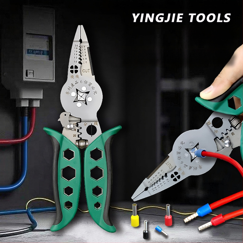 Yinjie Toru-tipp-terminal krimptimise ja koorimise tangid, elektrikri tööriist, sirge pea, 0,22 kg