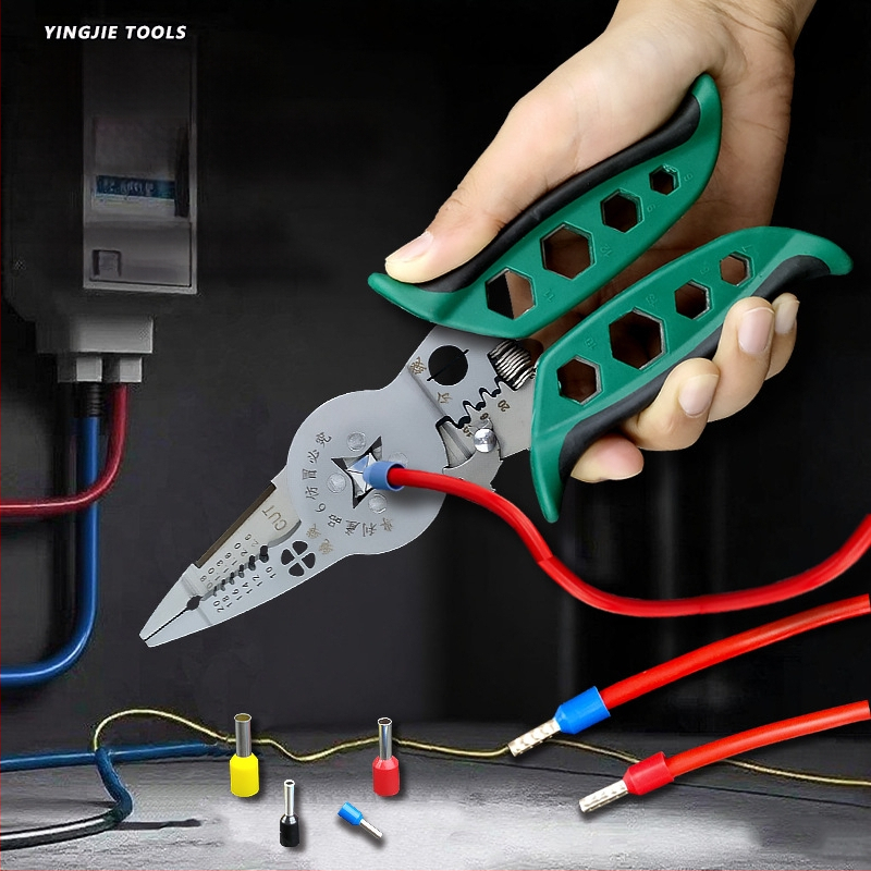 Yinjie Toru-tipp-terminal krimptimise ja koorimise tangid, elektrikri tööriist, sirge pea, 0,22 kg