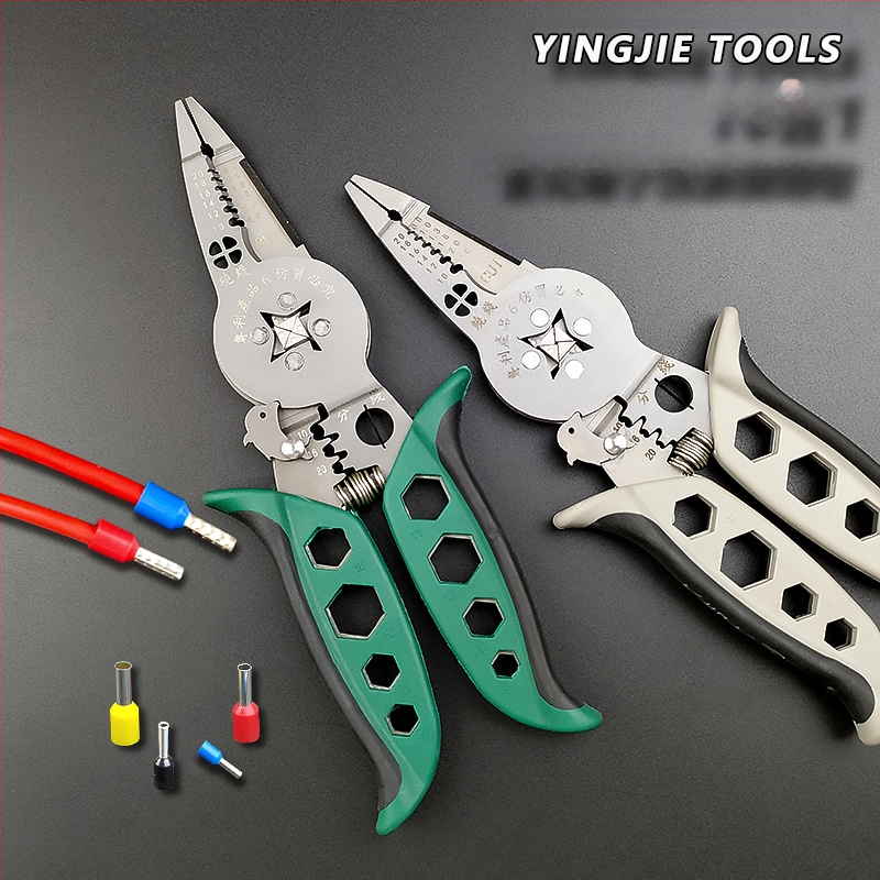 Yinjie Toru-tipp-terminal krimptimise ja koorimise tangid, elektrikri tööriist, sirge pea, 0,22 kg