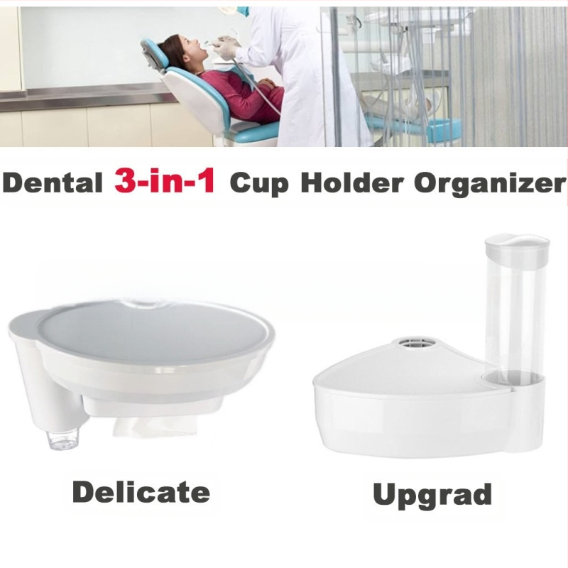 Οδοντιατρική καρέκλα – στήριγμα ποτηριού με 3-σε-1 θήκη χαρτοπετσέτας και παχυσμένη πρόσθετη βάση