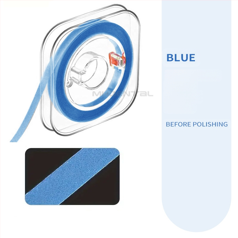 MEHO zobu pulēšanas lente – pieaugušajiem, rupja–vidēja–smalka graudēšana, neto svars 9,5 g, izcelsme Guangdong