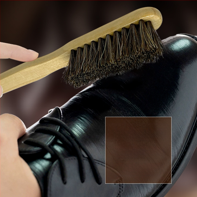 Batų šepetėlis su medine rankena, ilga plona rankena, arklių plaukų šereliai (priežiūra ir dezinfekcija; Yi Jieliang)