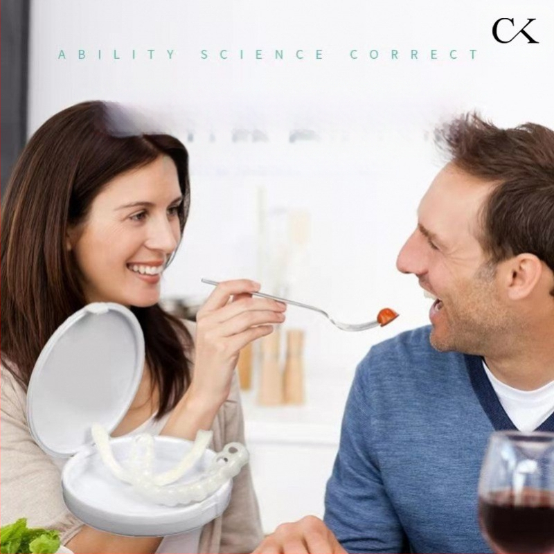 Προσωρινή οδοντική προσθετική για φαγητό — νάρθηκας κάλυψης πρόσθίων δοντιών σε περιπτώσεις ελλείποντων δοντιών, για ενήλικες