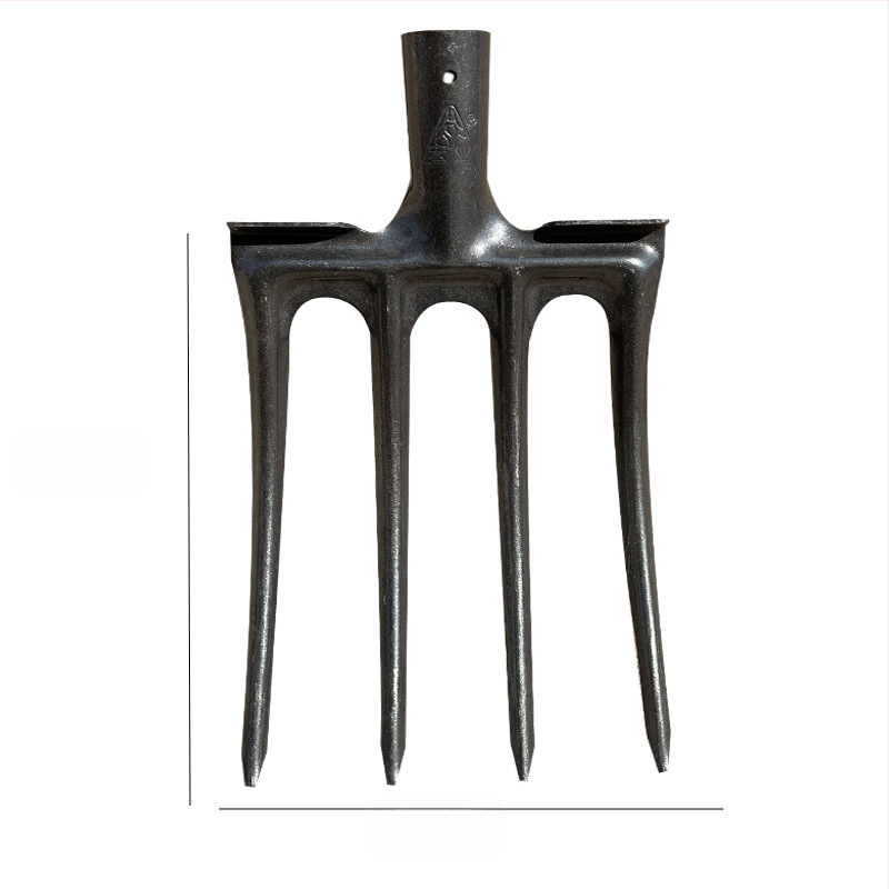 Keturių dantų mangano plieno sodo šakutė kopimui ir dirvos atlaisvinimui