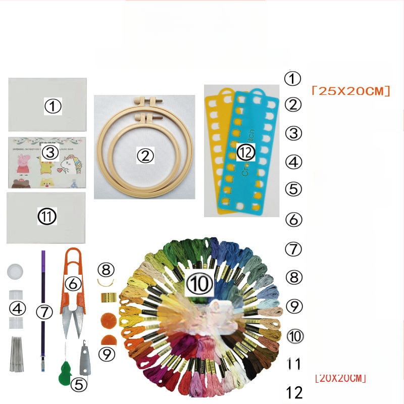 Σετ κεντήματος με σταυροβελονιάς με πολυεστερικές κλωστές, μοτίβο με γράμματα, για αρχάριους, γλυκό στυλ (Υλικό: Πολυεστέρας; Τύπος κεντήματος: Σταυροβελονιά; Στυλ: Γλυκό; Κατηγορία: Άλλο)