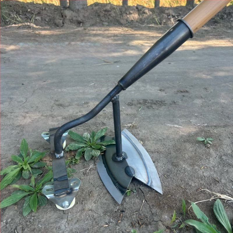 Rattaidestega umbrohuhooldusriist, esileidmise ja tagant tõmbe mehhanism, käsitsi umbrohutõrje lab, õõnes disain, sobib maisile ja köögiviljadele