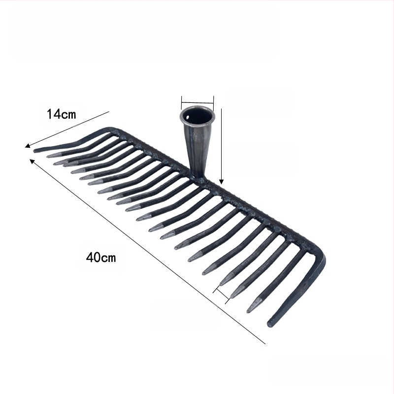 Plieninė grėblė sodo su tankiais dantimis žemės atpalaidavimui – suvirinta žemės ūkio priemonė