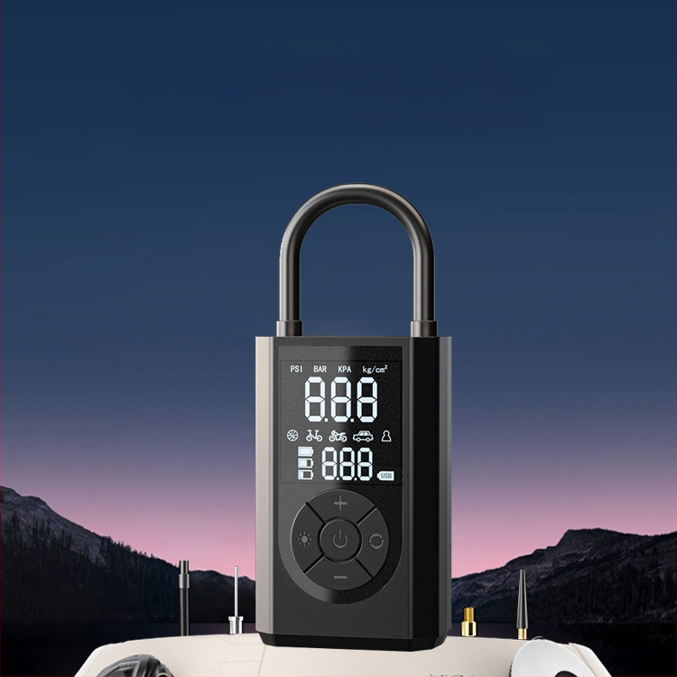 Nešiojama automobilių oro pompa su padangų slėgio matuokliu, 12V, 120W, 30 L/min, skaitmeninis ekranas