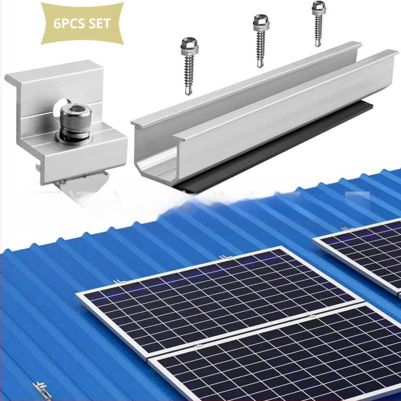 U formos vedimo bėgis, 6 dalių rinkinys, aliuminio lydinys, modelis ING-SUR-6-piece, anodizuotas