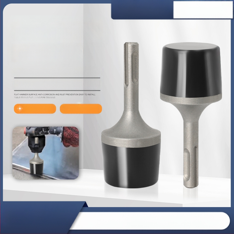 Електрически чук с гумена глава, чук с кръгла дръжка за плочки и метални листове, пластмасова конструкция