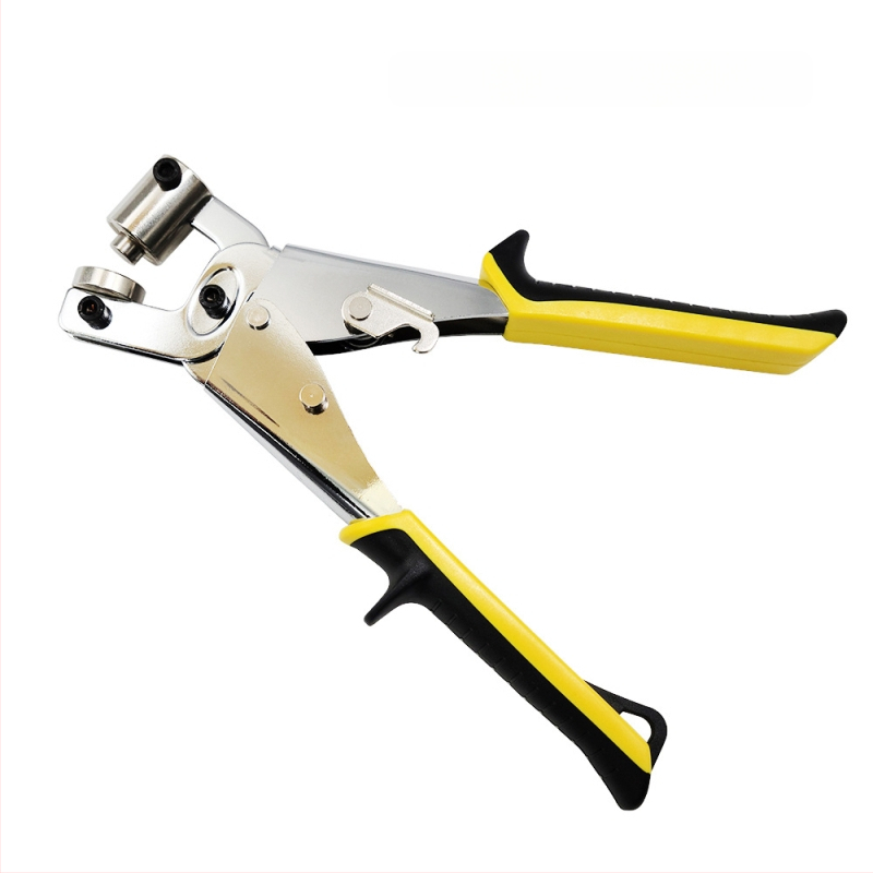 Kézi szemlyuk-lyukasztó eszköz zárral ponyvához – hordozható, ötvözet és vas, elektroplating bevonat