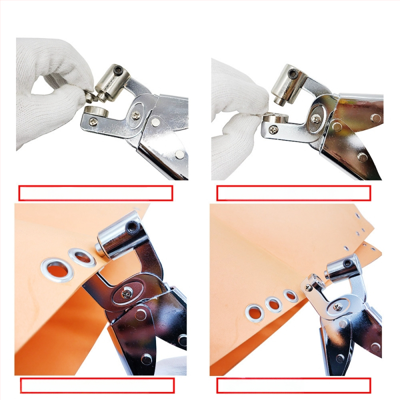 Kézi szemlyuk-lyukasztó eszköz zárral ponyvához – hordozható, ötvözet és vas, elektroplating bevonat