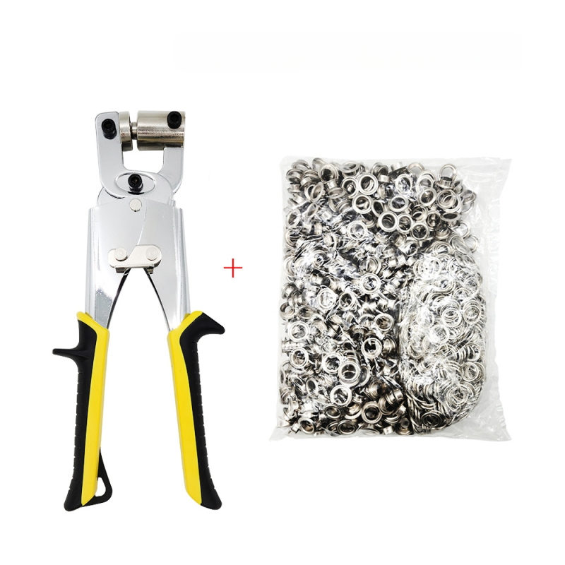 Kézi szemlyuk-lyukasztó eszköz zárral ponyvához – hordozható, ötvözet és vas, elektroplating bevonat