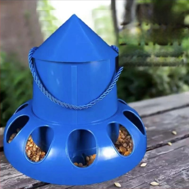 Antiszivárgó madáretető – versenyló galambok, csirkék, kacsák és fogoly számára – etetőtál és ételdoboz