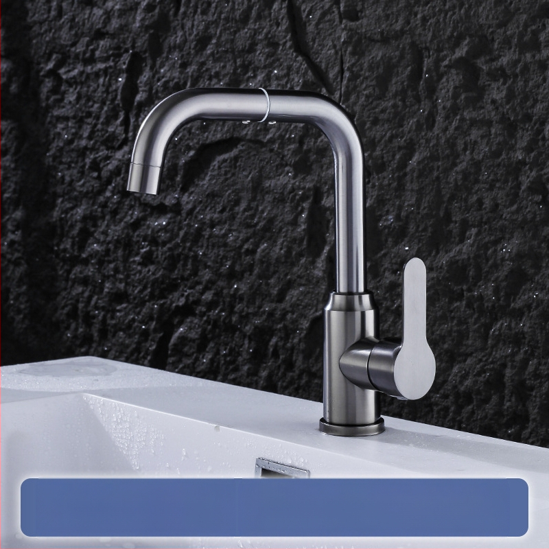 Robinet din oțel inoxidabil, rotativ pentru chiuvetă – ventil ceramic cu nucleu, 1.0 MPa, structură cu articuație unică