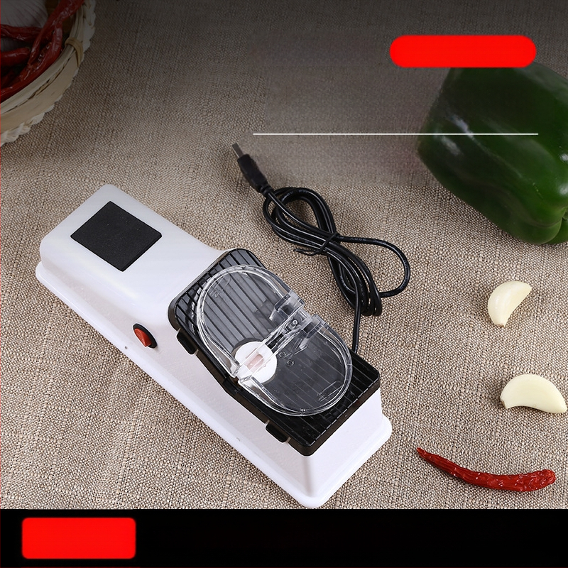 Kompaktiškas elektrinis peilių ašiklis – deimanto ir dervos diskas, dvigubam naudojimui peiliams ir žirklėms, 2022 m. modelis, logotipas įtrauktas, šiuolaikinis dizainas