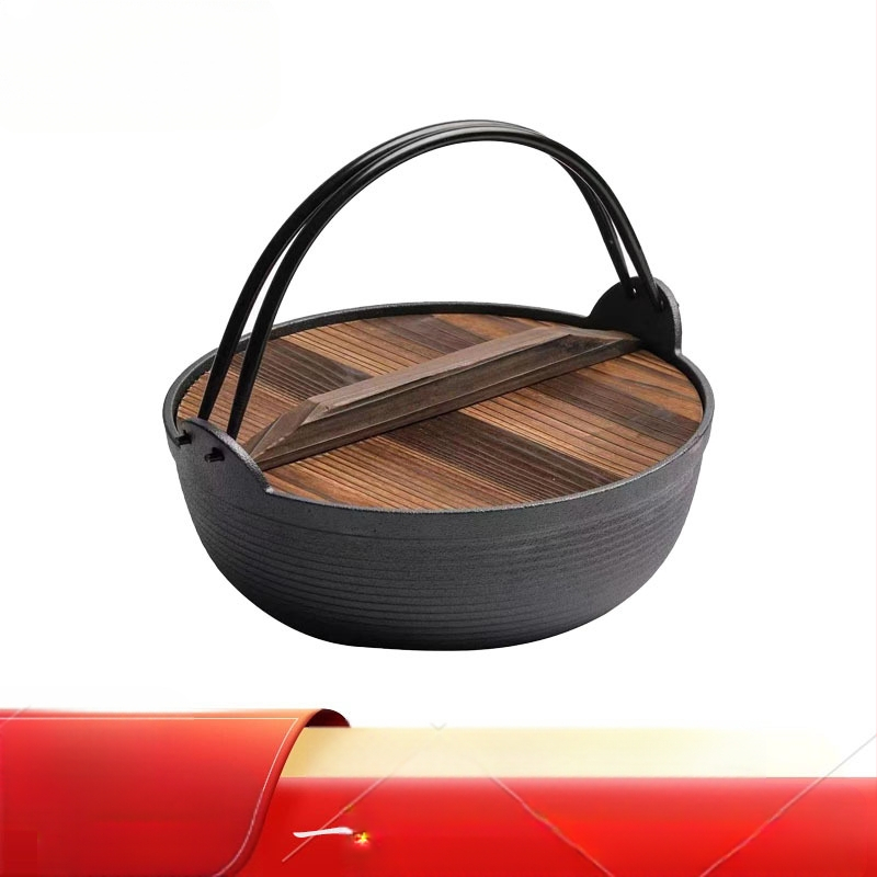 Lietots dzelzs kempinga katls bez pārklājuma, 1–5 personām, vāks no koka un stikla, universāls plīts