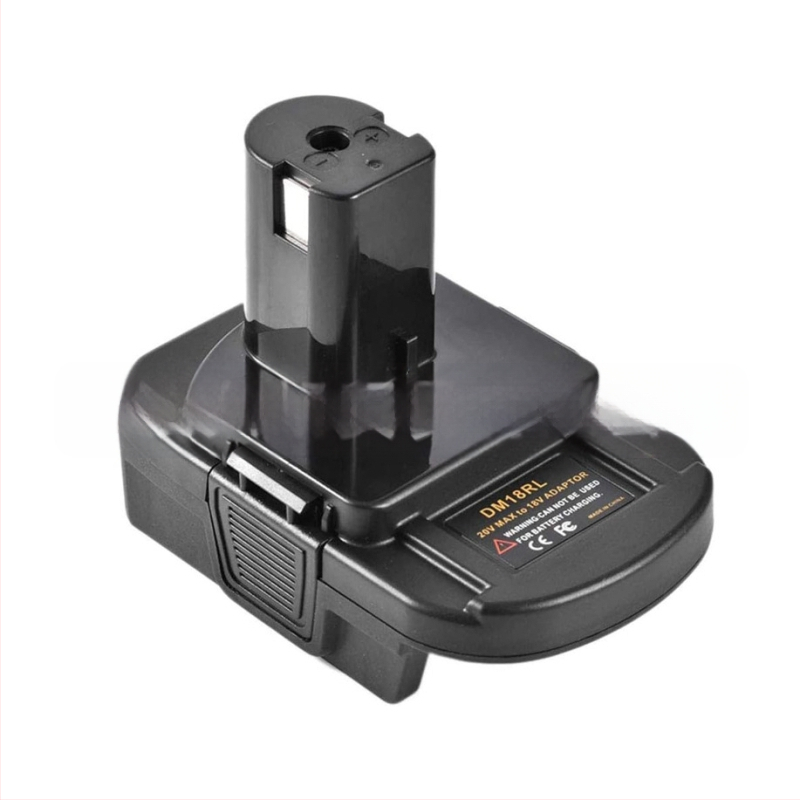 DM18RL USB akumuliatoriaus adapteris 20V/18V Li-ion baterijoms DeWalt/Milwaukee, USB išvestis įkrovimui iPhone 15/16