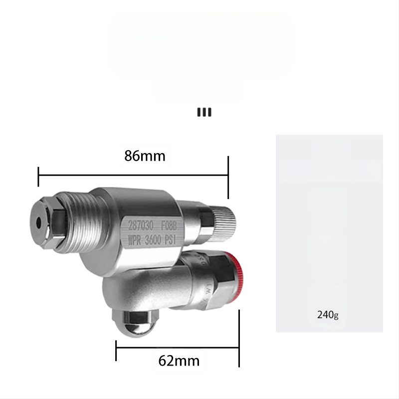 Aukšto slėgio beoro purškimo pistole su universalia jungtimi, užsukimo vožtuvu, modelis JZF01, išplėtimo lazdelė ir adapteris