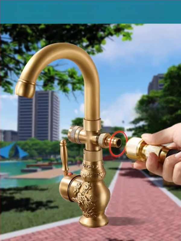 Kültéri kertcsap – Antik sorozat (sárgaréz, kerámiás patron, működési hőmérséklet 0–80°C)