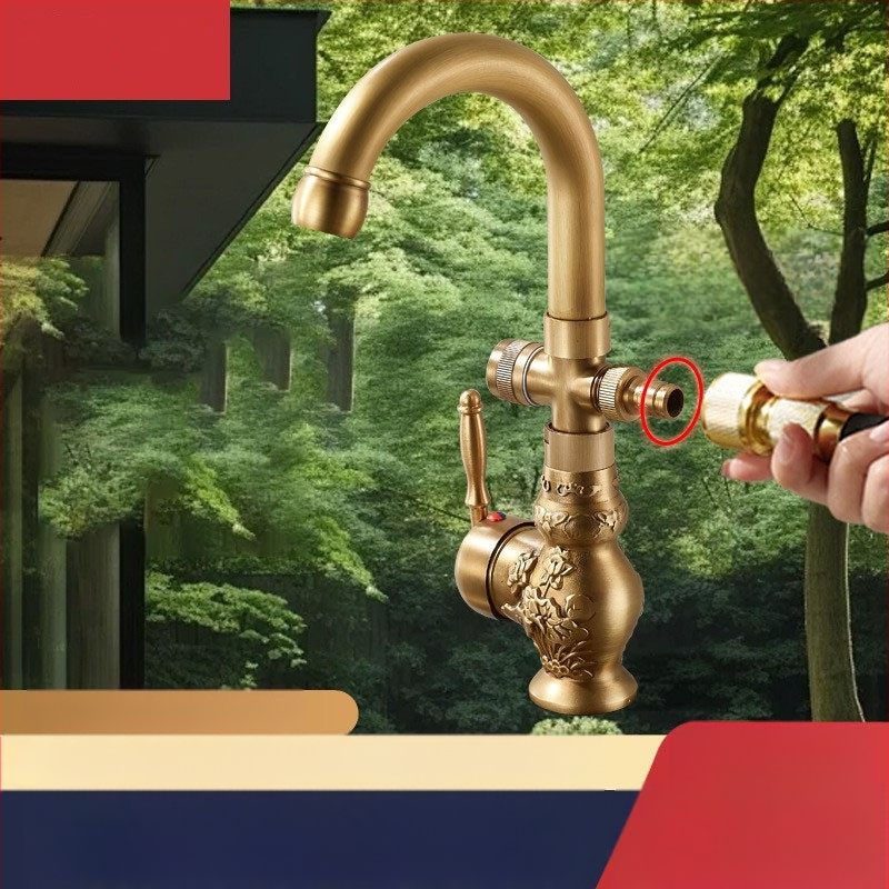 Kültéri kertcsap – Antik sorozat (sárgaréz, kerámiás patron, működési hőmérséklet 0–80°C)