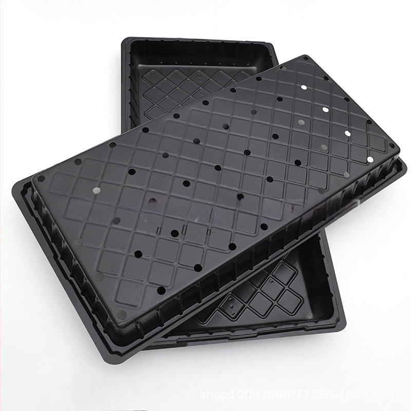 PET medžiagos sodinukų dėklas, kvėpuojantis, atsparus korozijai, tvirtas ir patvarus; grindų montavimui; tinkamas namų sodininkystei ir gėlių auginimui