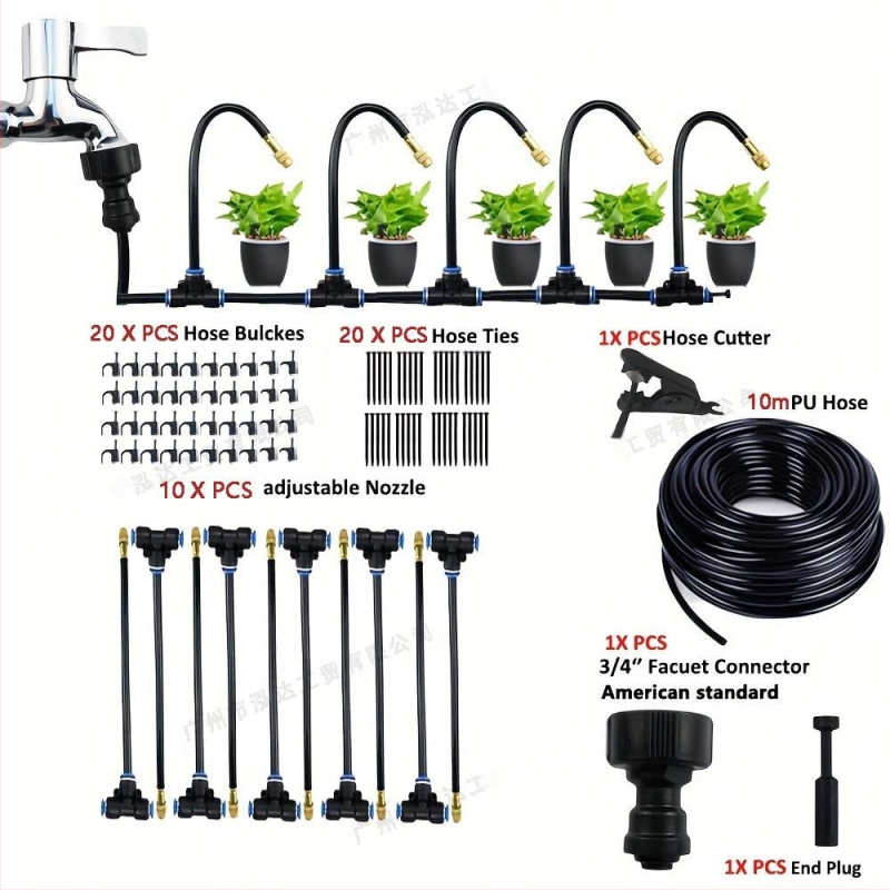 Ακροφύσιο ατμοποίησης σειράς Giclee για άρδευση και ψύξη, PE υλικό, χωρητικότητα 0–70 L, εύκολη εγκατάσταση, κατάλληλο για οικιακή κηπουρική και θερμοκήπιο