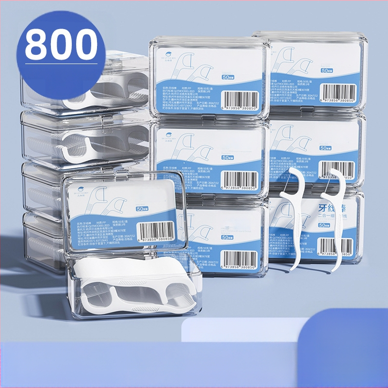 Vienkartinė plastikinė dantų siūlo lazdelė, 50-80 vnt, Six Little Ones