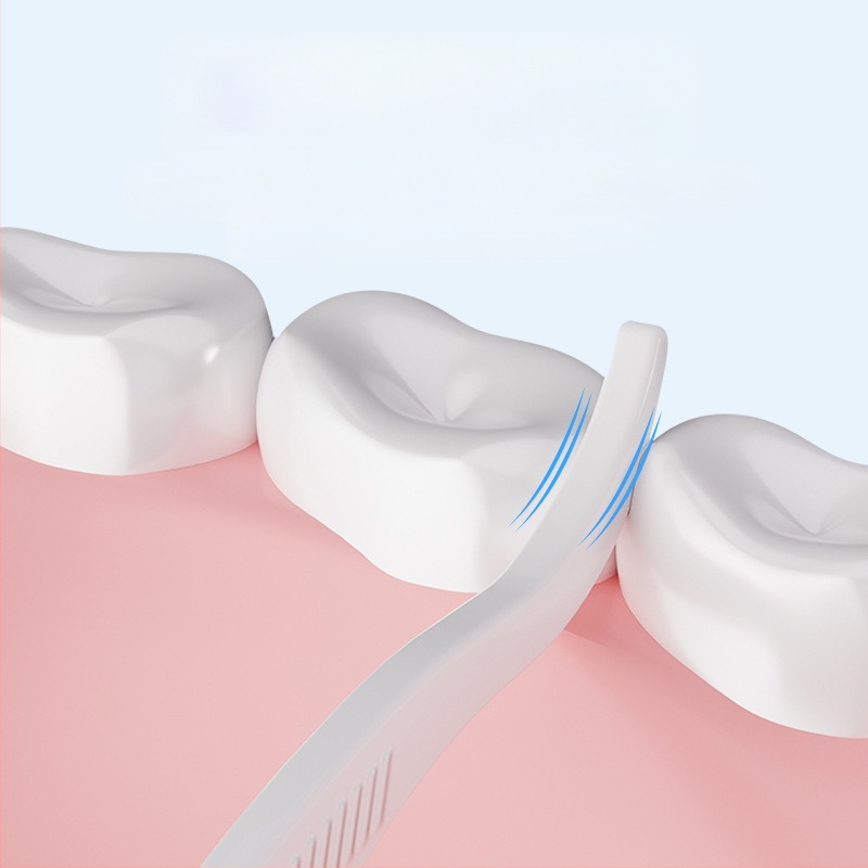 Vienkartinė plastikinė dantų siūlo lazdelė, 50-80 vnt, Six Little Ones