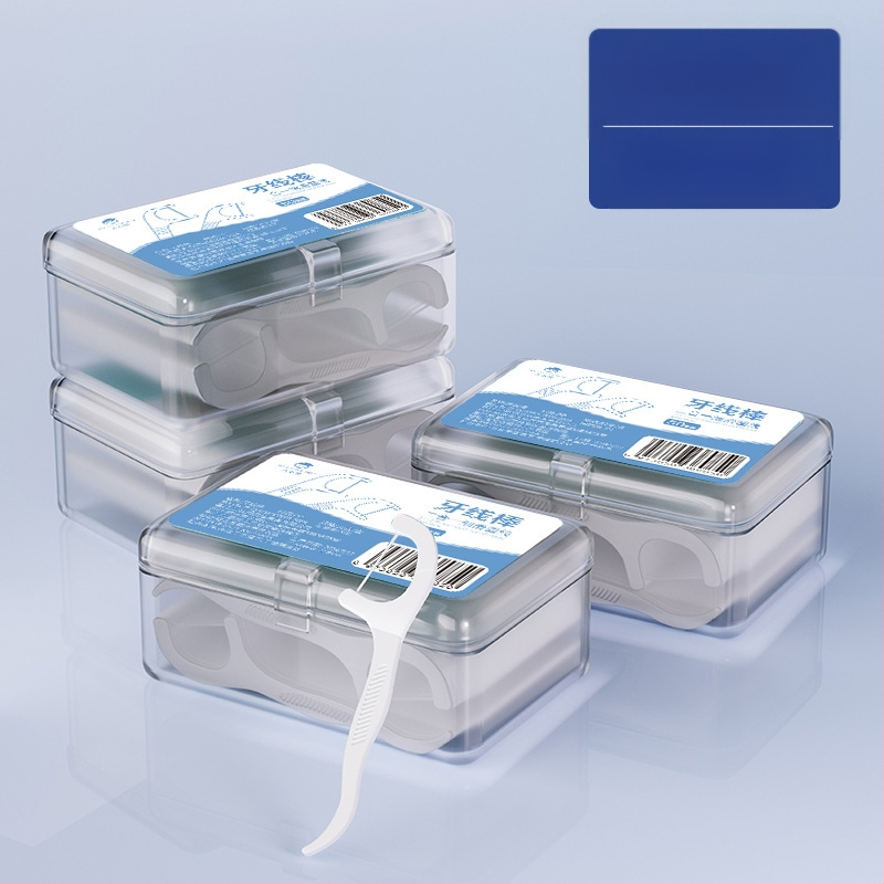 Vienkartinė plastikinė dantų siūlo lazdelė, 50-80 vnt, Six Little Ones