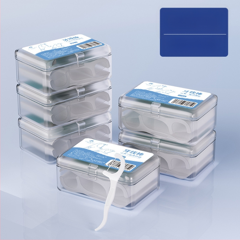 Vienkartinė plastikinė dantų siūlo lazdelė, 50-80 vnt, Six Little Ones