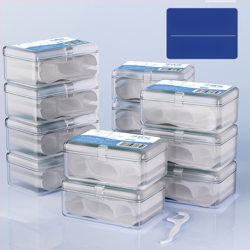 Vienkartinė plastikinė dantų siūlo lazdelė, 50-80 vnt, Six Little Ones