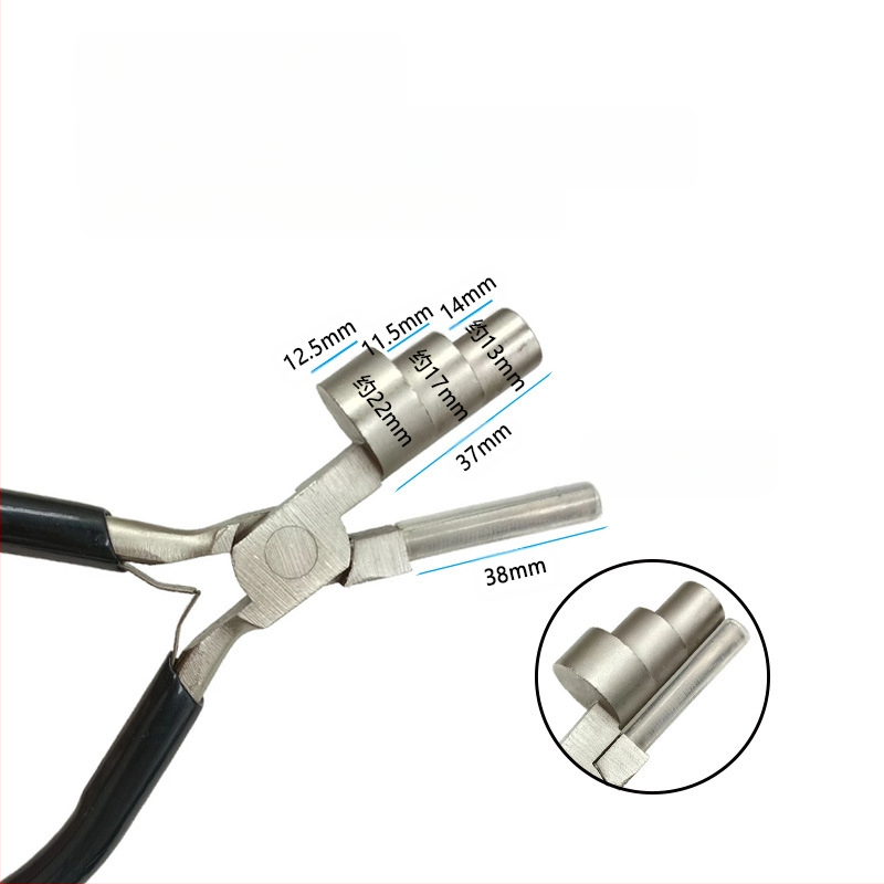 Clește multifuncțional cu capete 3- și 6-segmente, mâner din nylon, răsucire și modelare; anticoroziv, greutate 0.55, stil german