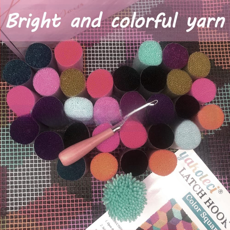 Suaugusiųjų latch hook rinkinys – DIY rankdarbiai dekoruoti meno kilimui – Medžiaga: Audinys; Pakuotė: Opp maišelis; Prekės ženklas: Other